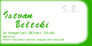 istvan belteki business card