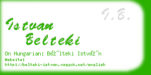 istvan belteki business card